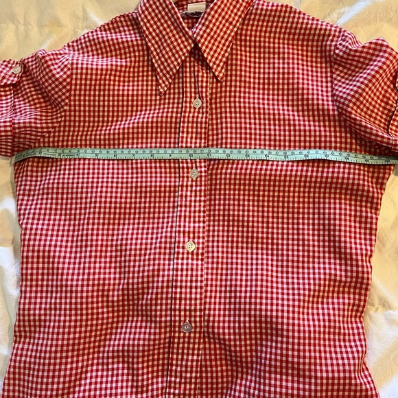 True vintage Levi’s women’s red gingham button up short sleeved top - Picture 9 of 11